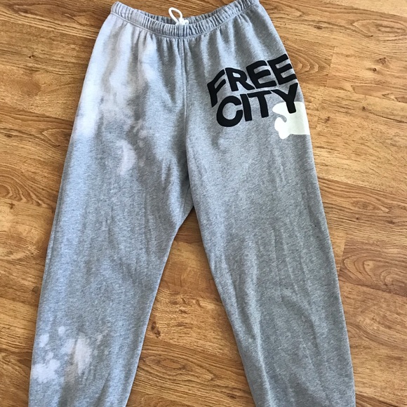 freecity Pants - Freecity superbleachout sweatpants Small